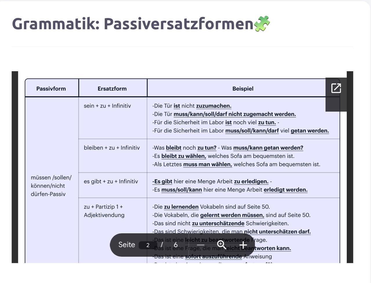 Скриншот задания на Grammatik 3