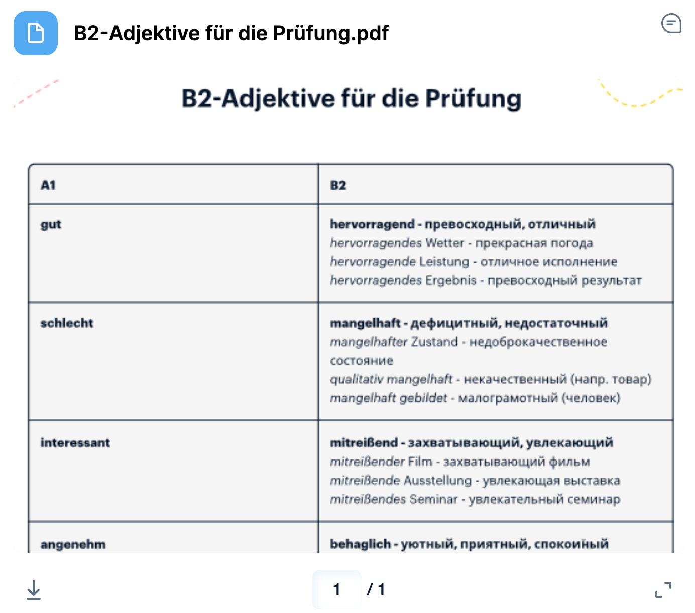 Упражнение B2 на платформе TADES